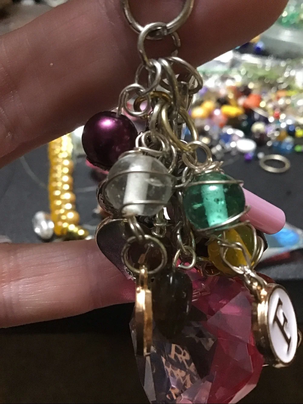 Pink Heart - Charms, purse charm, Women's Accessories